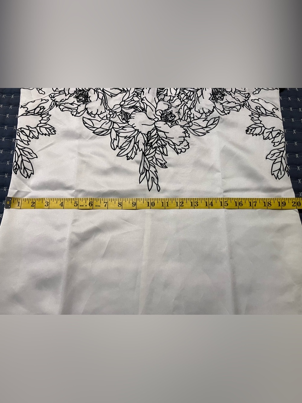 ASOS ARRANGE satin lace applique embroidered column midi dress in ivory - Picture 12 of 15